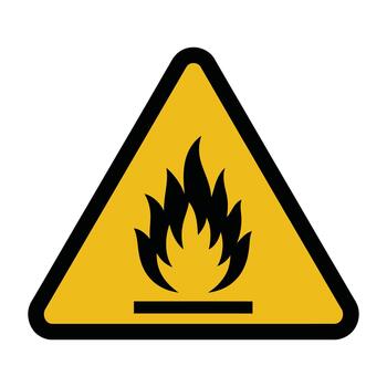 Steam burn caution sign